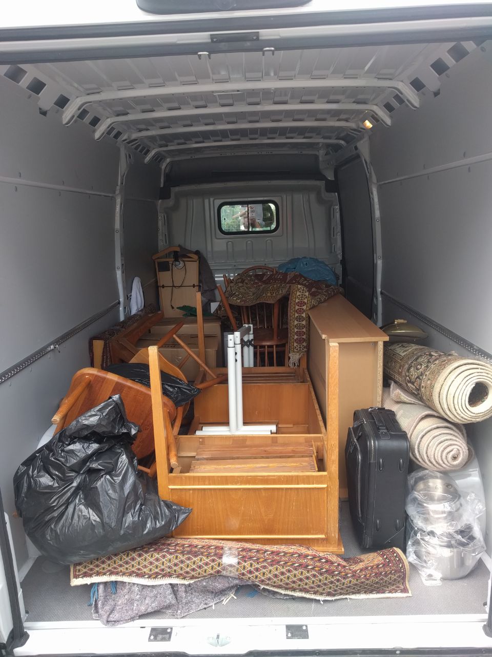 Van filled with stuff