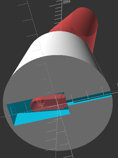 Cutout from below