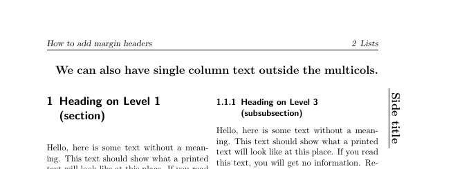 Rotated underlined text in the margins