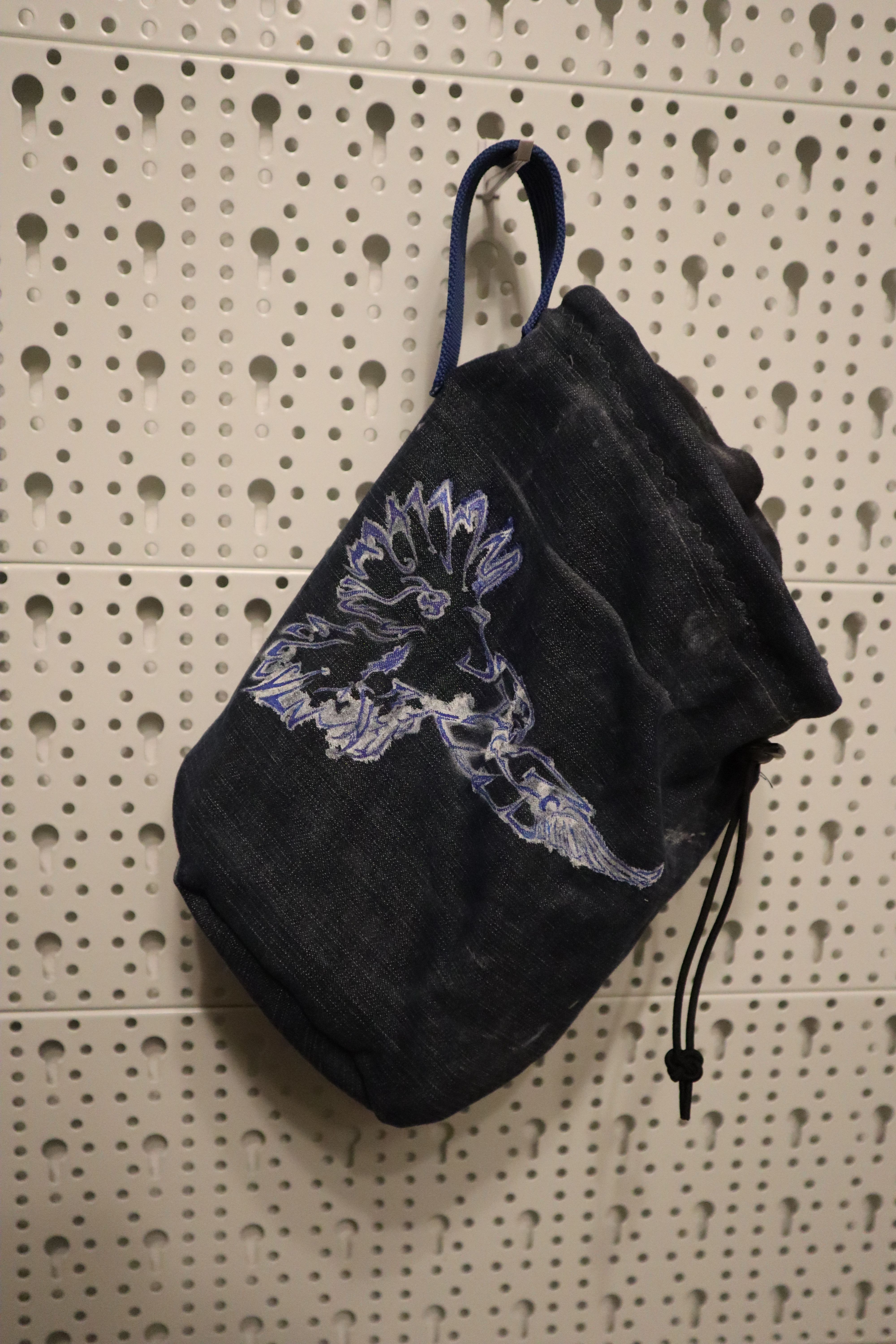 Finished and used bag with logo