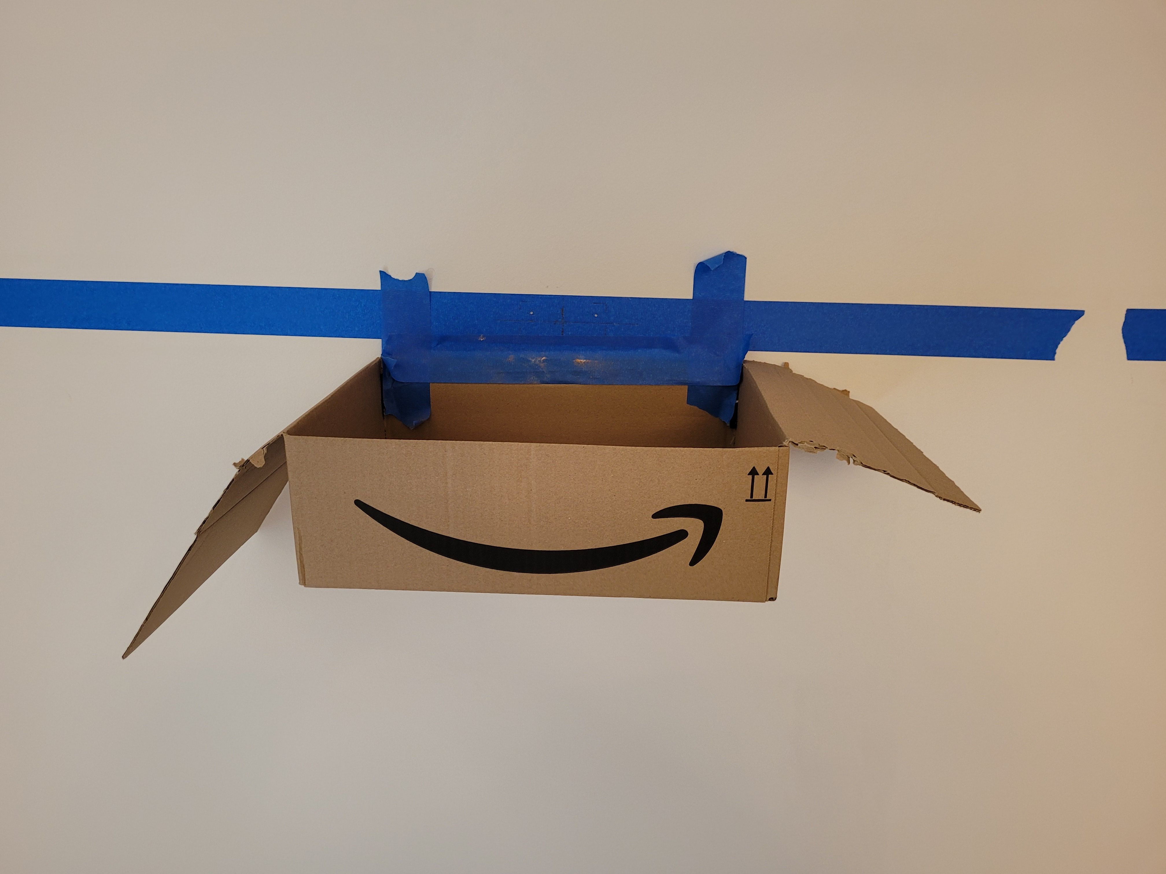 Box taped under the hole