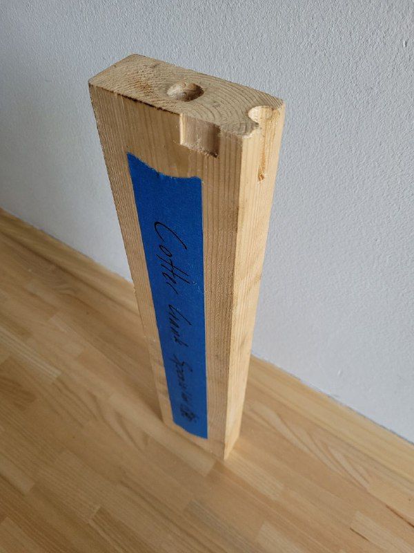 Cotter Crank Support Tool made from 2x4