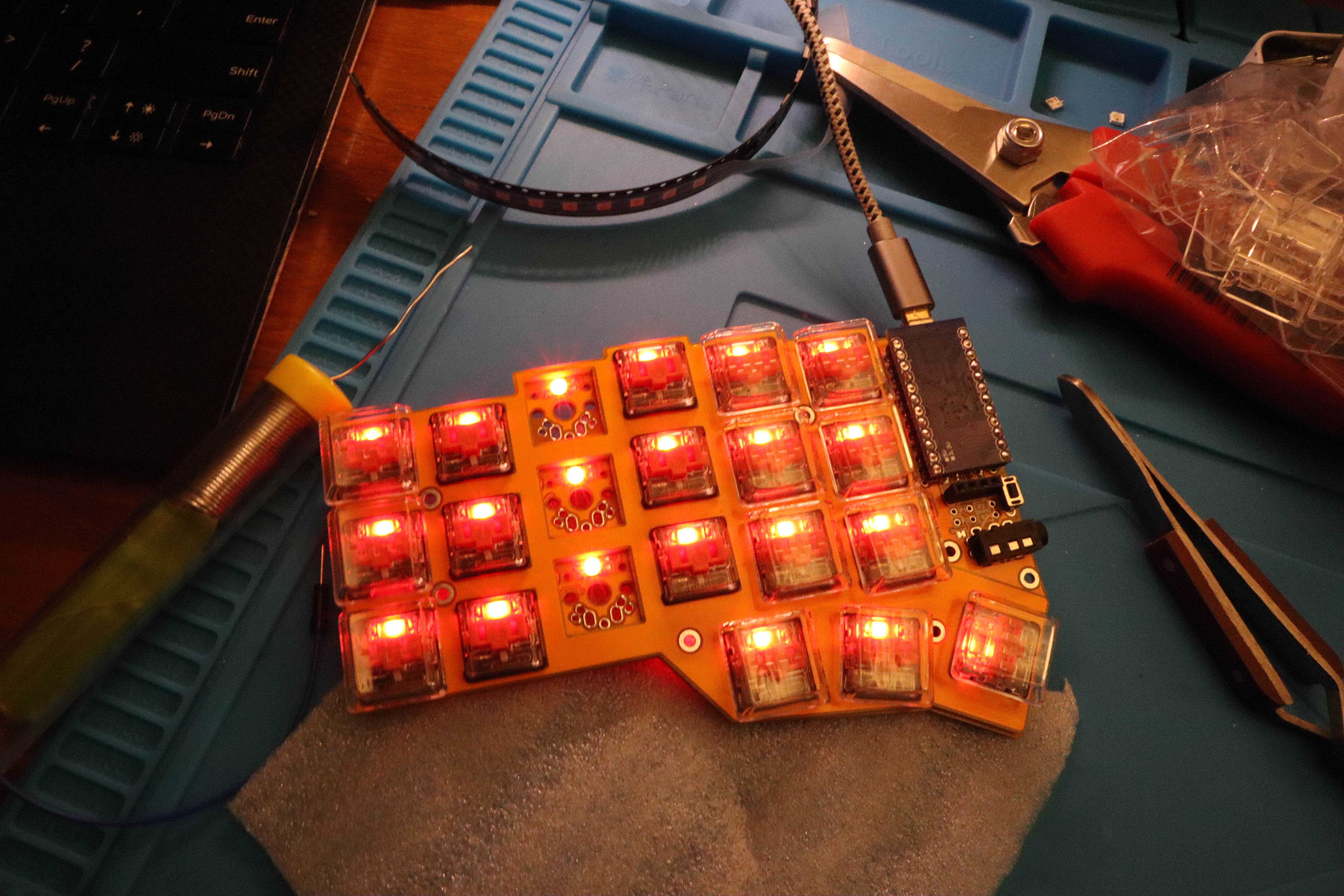 Switches on LEDs