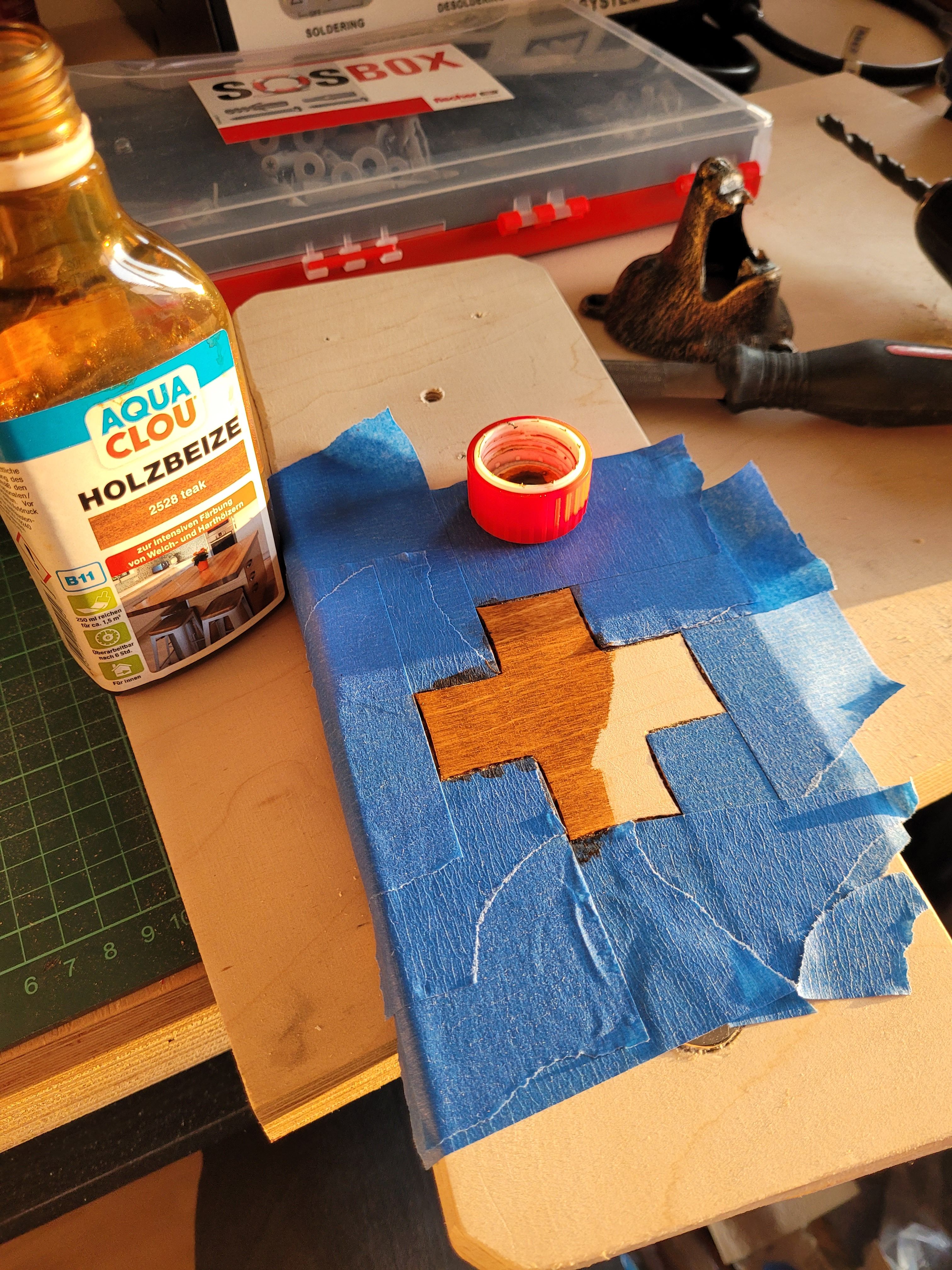Staining the design