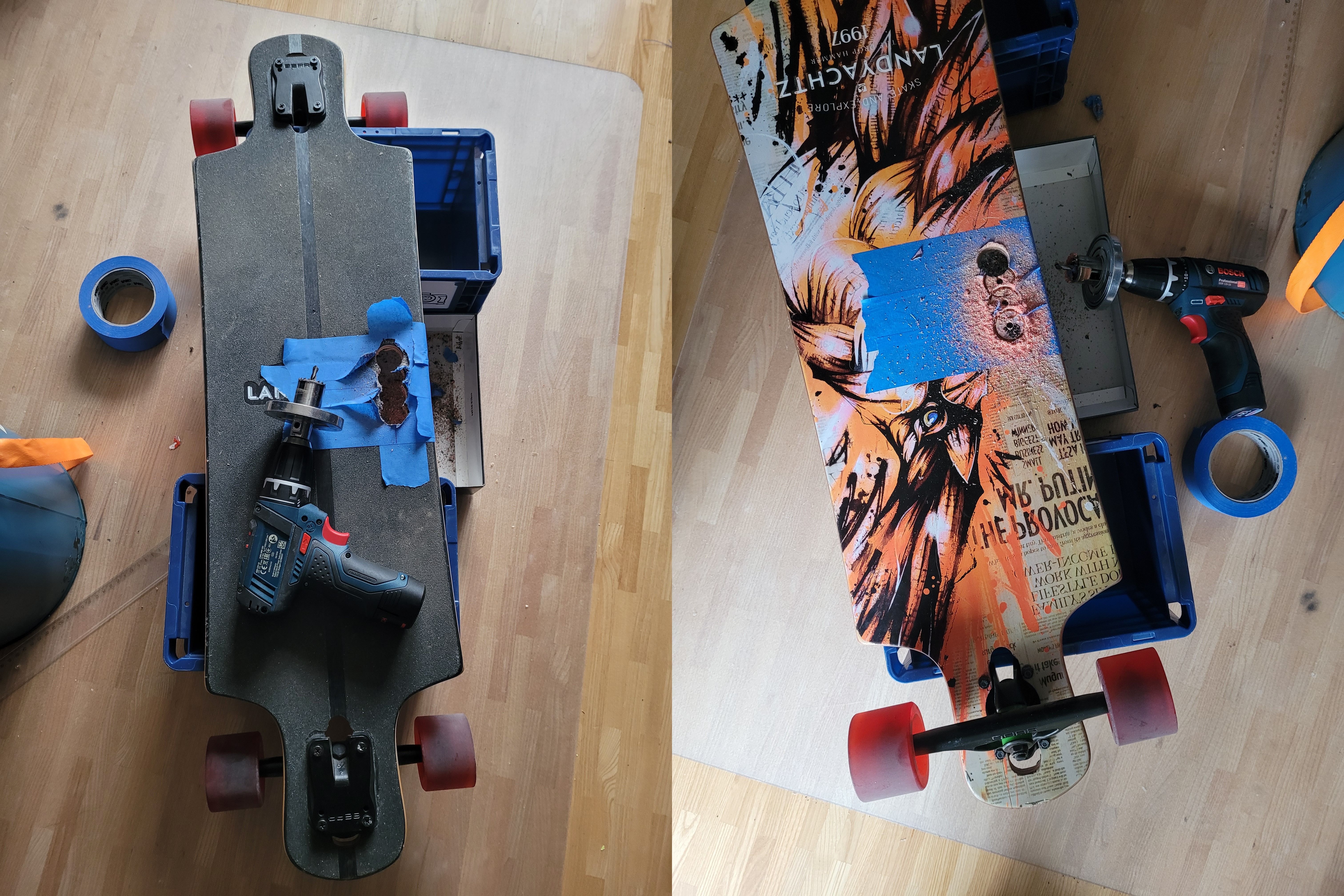 Drilled holes