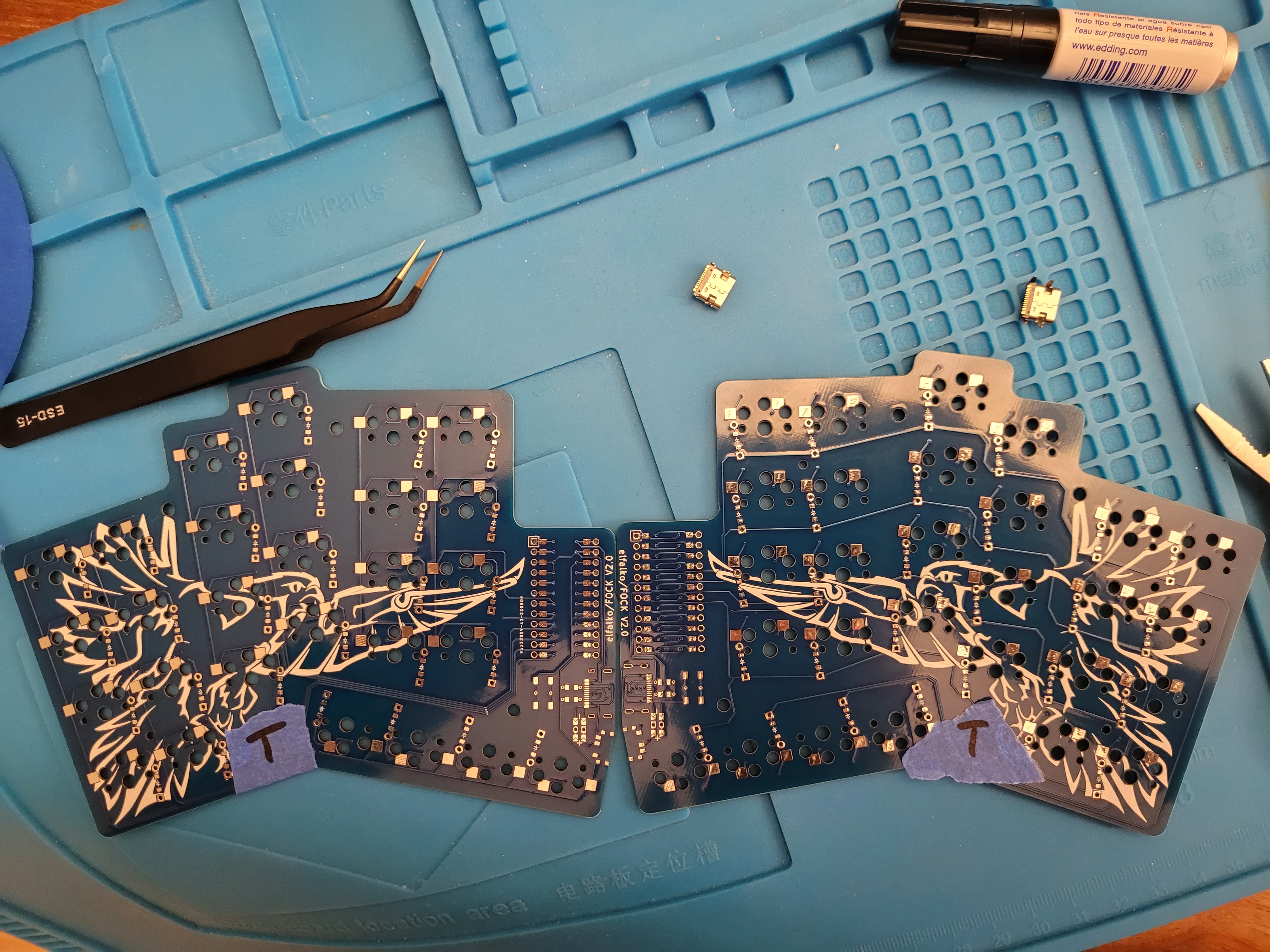 Marking the top on flippable PCBs prevents many mistakes...